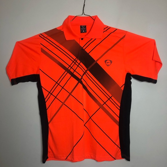 Sport-Dri Regular Fit Men’s Black & Orange Short Sleeve Activewear Athletic Top - Picture 1 of 6